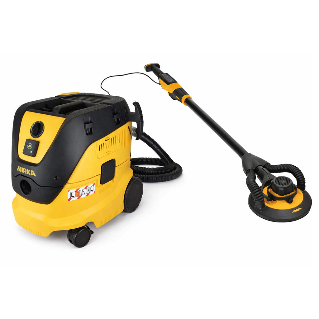 Mirka LEROS professional sanding kit including a 225mm sander and high-capacity dust extractor