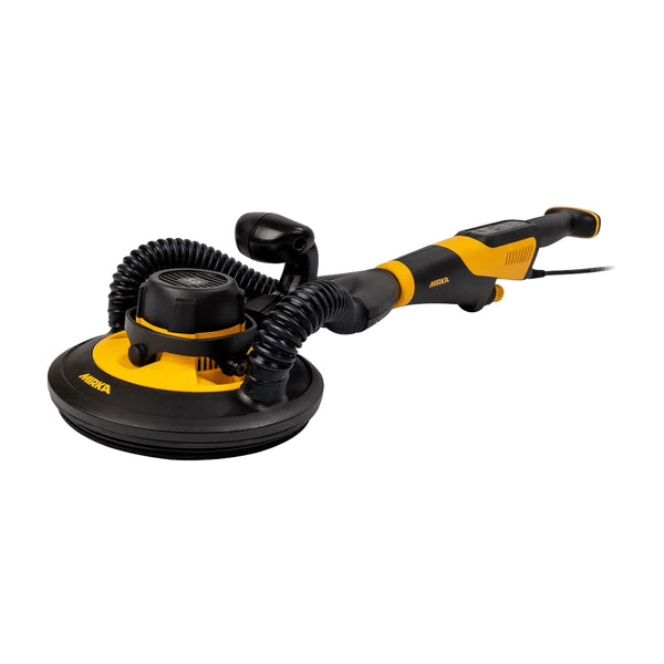 Angled view of the Mirka LEROS-S 950CV showing the flexible sanding head