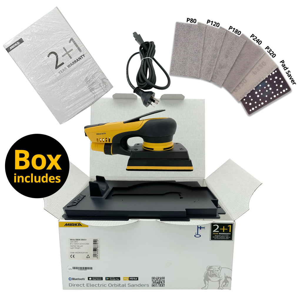 Mirka DEOS II 353CV - 3mm Orbit (81mm x 133 mm)