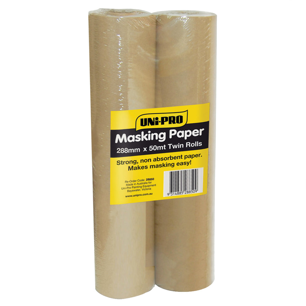 Uni-Pro Masking Paper 288mm x 50m Twin Pack