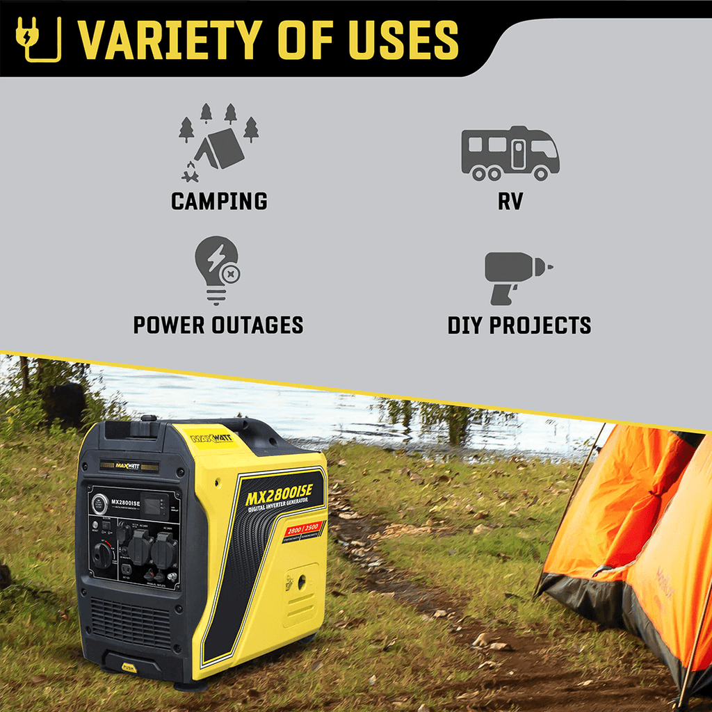 MaxWatt 2800W Pure Sine Digital Inverter Generator