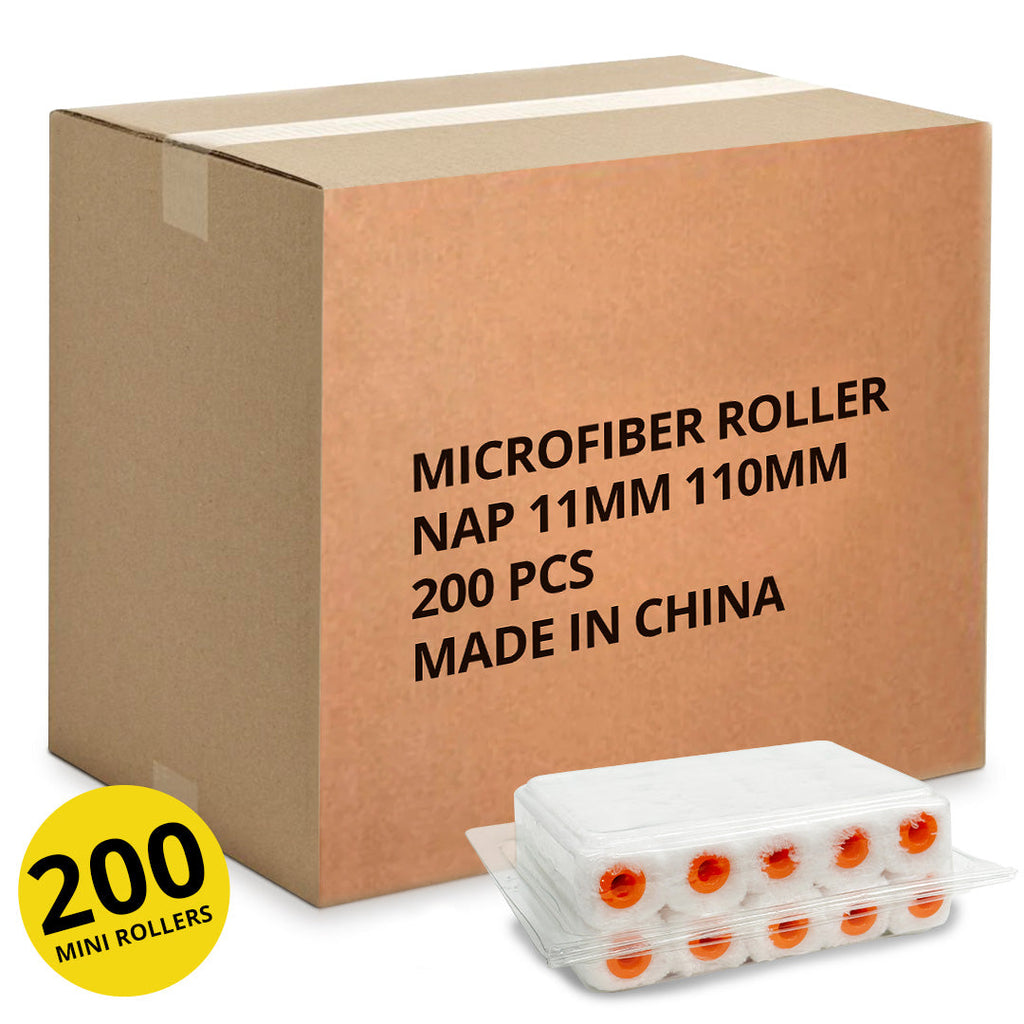 Mini-Microfibre 100mm Rollers 10mm Nap - 10-pack - Best Price in Australia