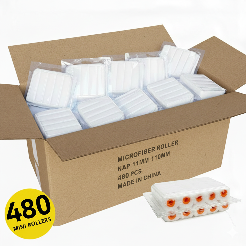 Mini-Microfibre 100mm Rollers 10mm Nap - 6/24/48 packs of 10 rollers - Best Price in Australia