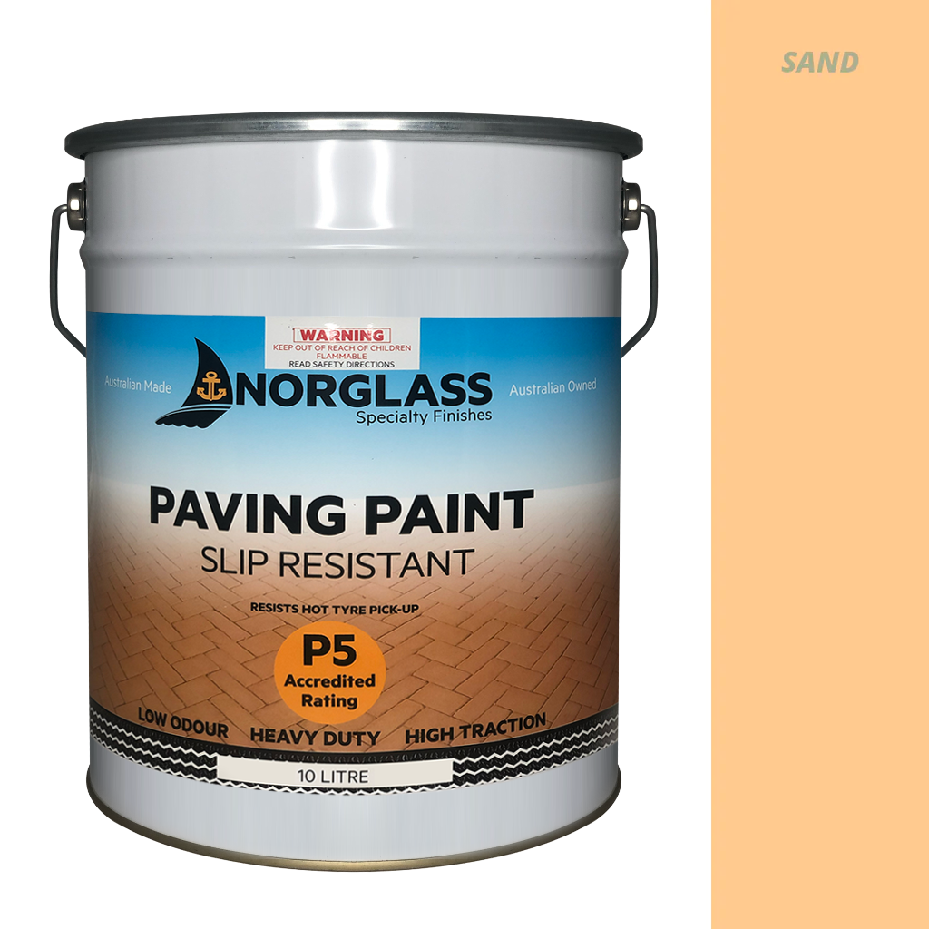 NORGLASS Slip Resistant Paving Paint - Low Sheen - 10L