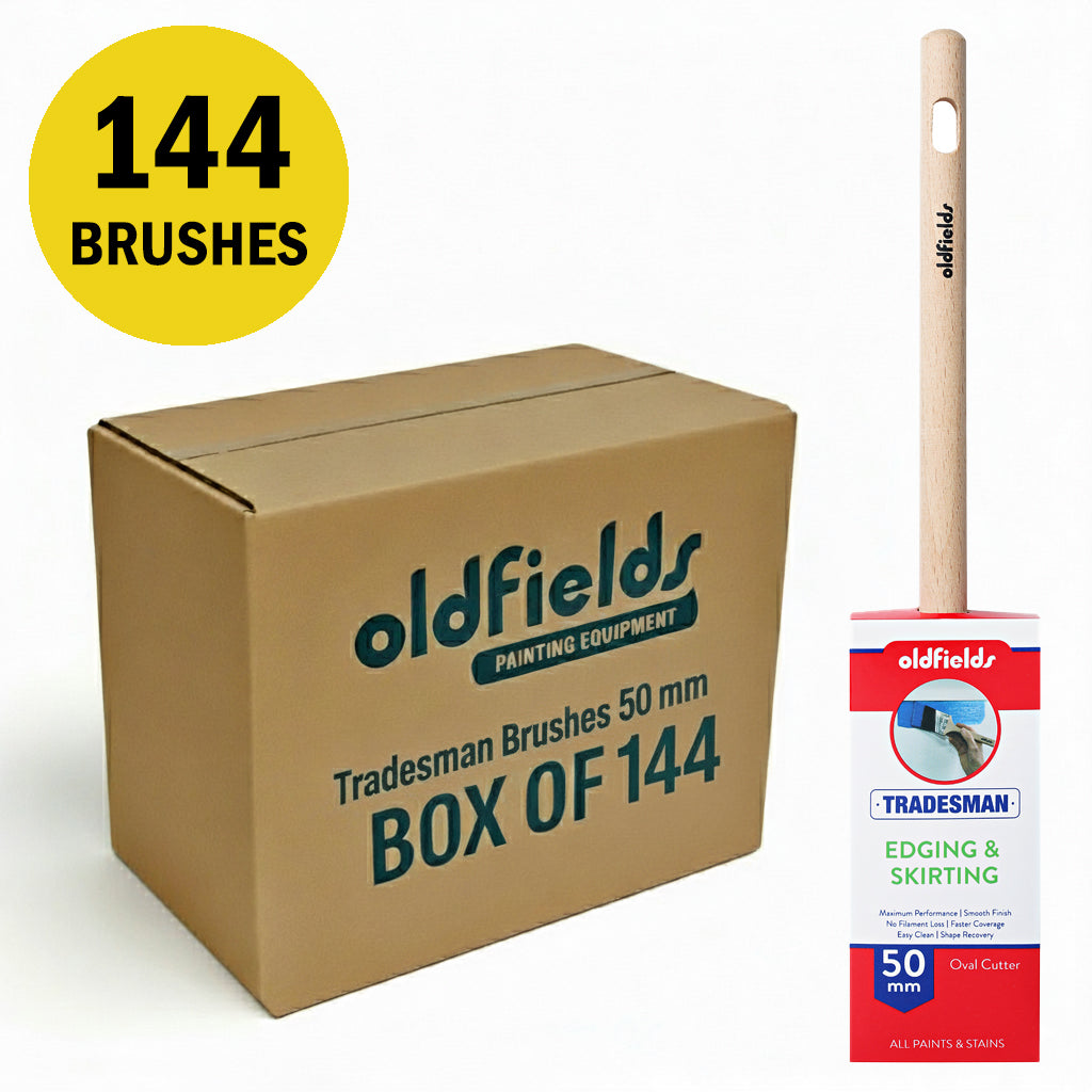 Wholesale box of 144 Oldfields Tradesman 50mm oval cutter brushes for large commercial jobs