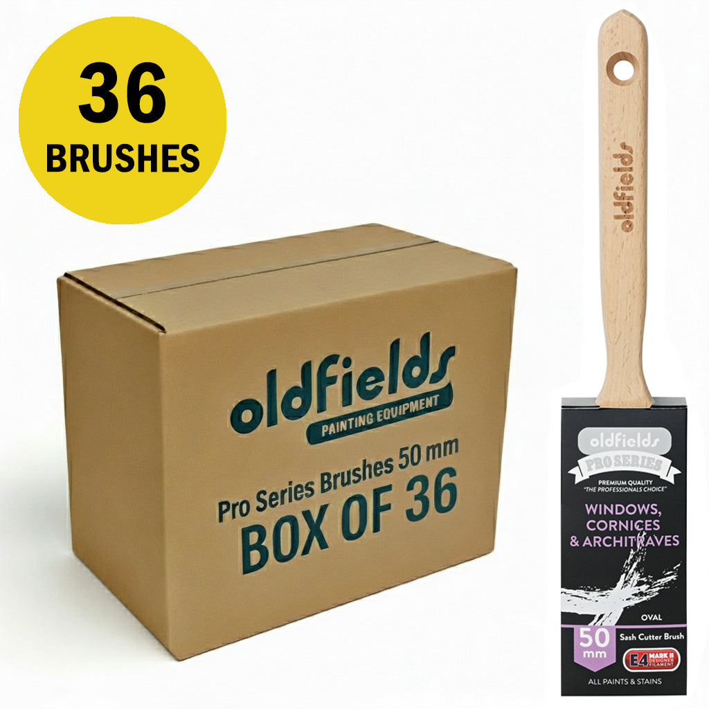 Bulk box of 36 Oldfields Pro Series 50mm oval sash cutters for professional trade use
