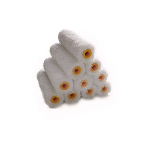 Express Rollers 100mm Mini-Microfibre Rollers 10mm Nap - 10 Pack