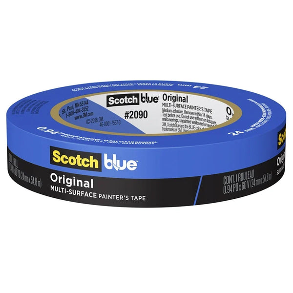 3M ScotchBlue 2090 Original Multi-Surface Painter’s Masking Tape - 24mm x 55m