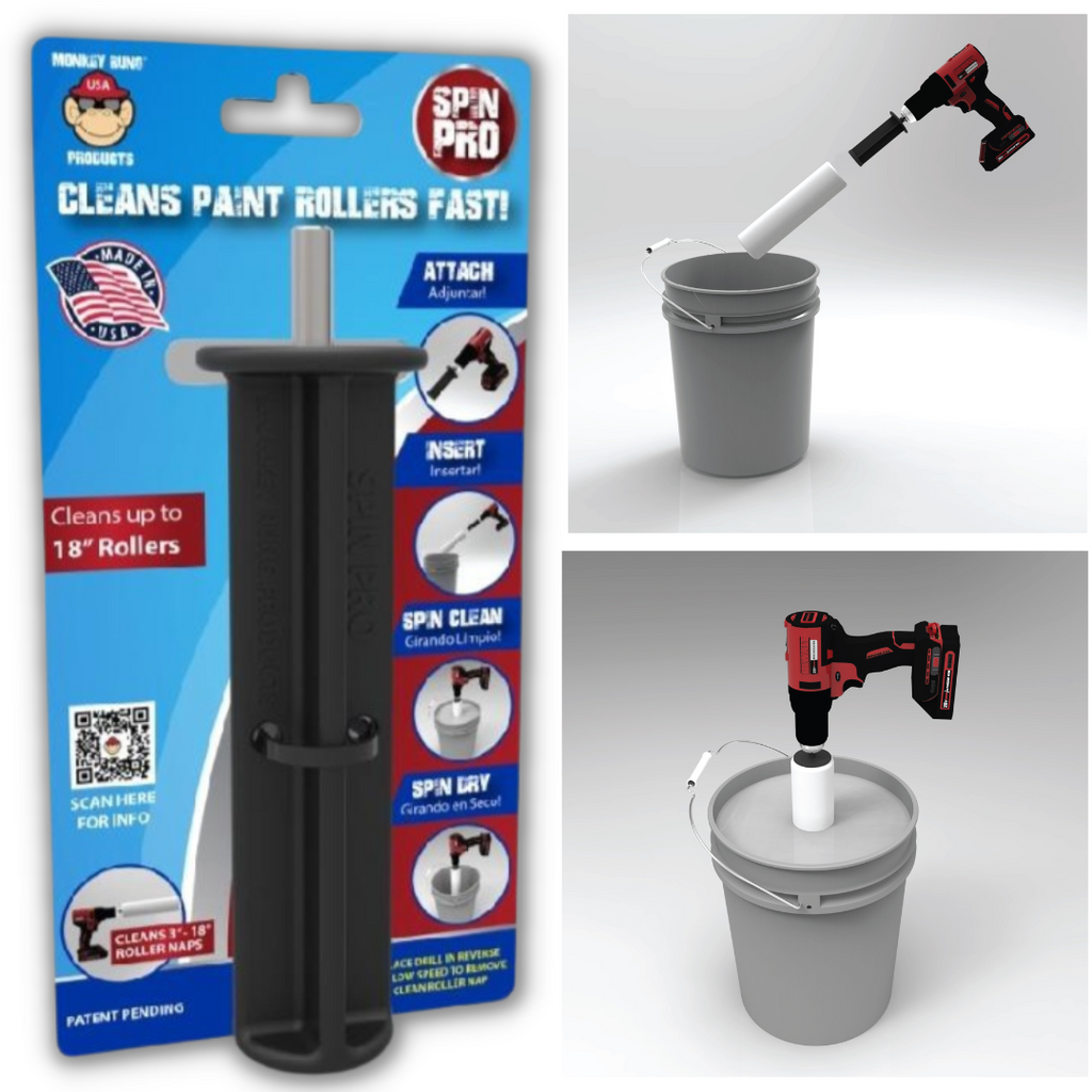 Monkey Rung Spin Pro Paint Roller Cleaner Tool