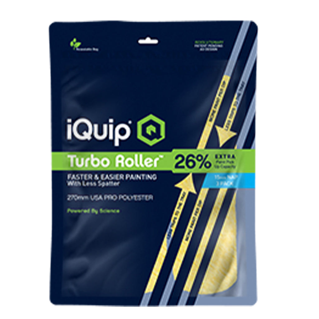 iQuip Turbo Roller Sleeve Professional 270mm 3 Pack Range