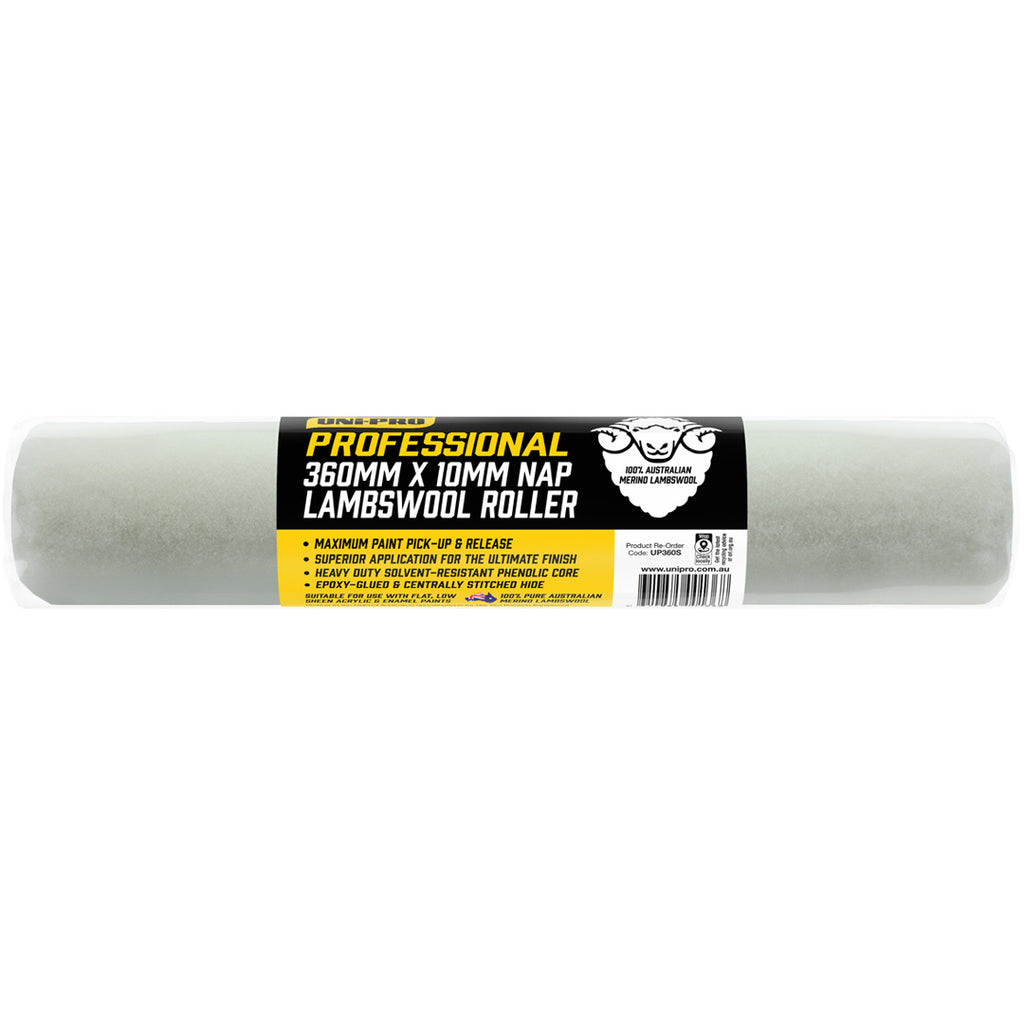 Uni-Pro Professional 360mm Sheepskin Roller Covers - Box of 6