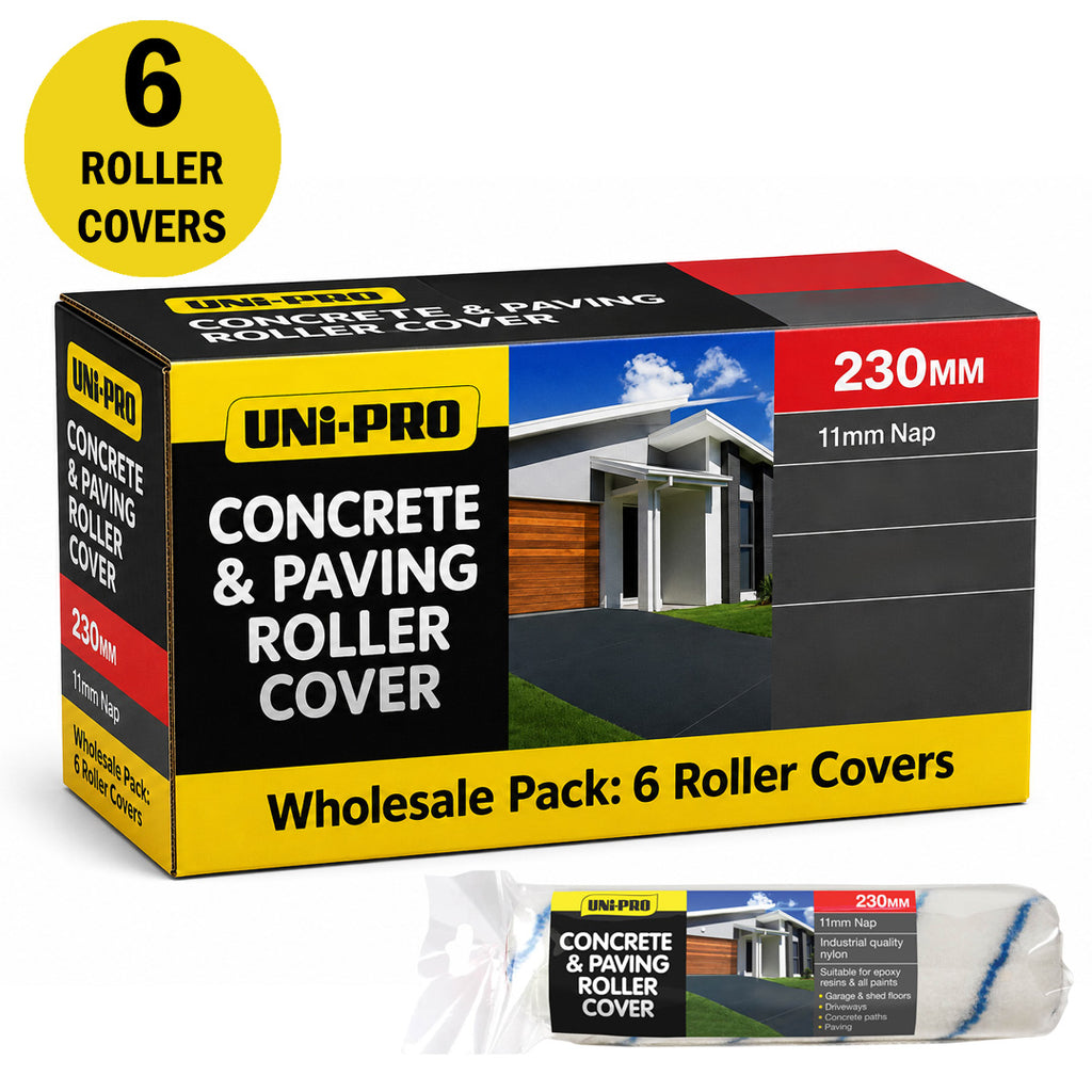 Uni-Pro Concrete & Paving Roller Cover Range 11mm Nap - Box of 6