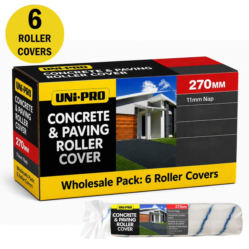 Uni-Pro Concrete & Paving Roller Cover Range 11mm Nap - Box of 6