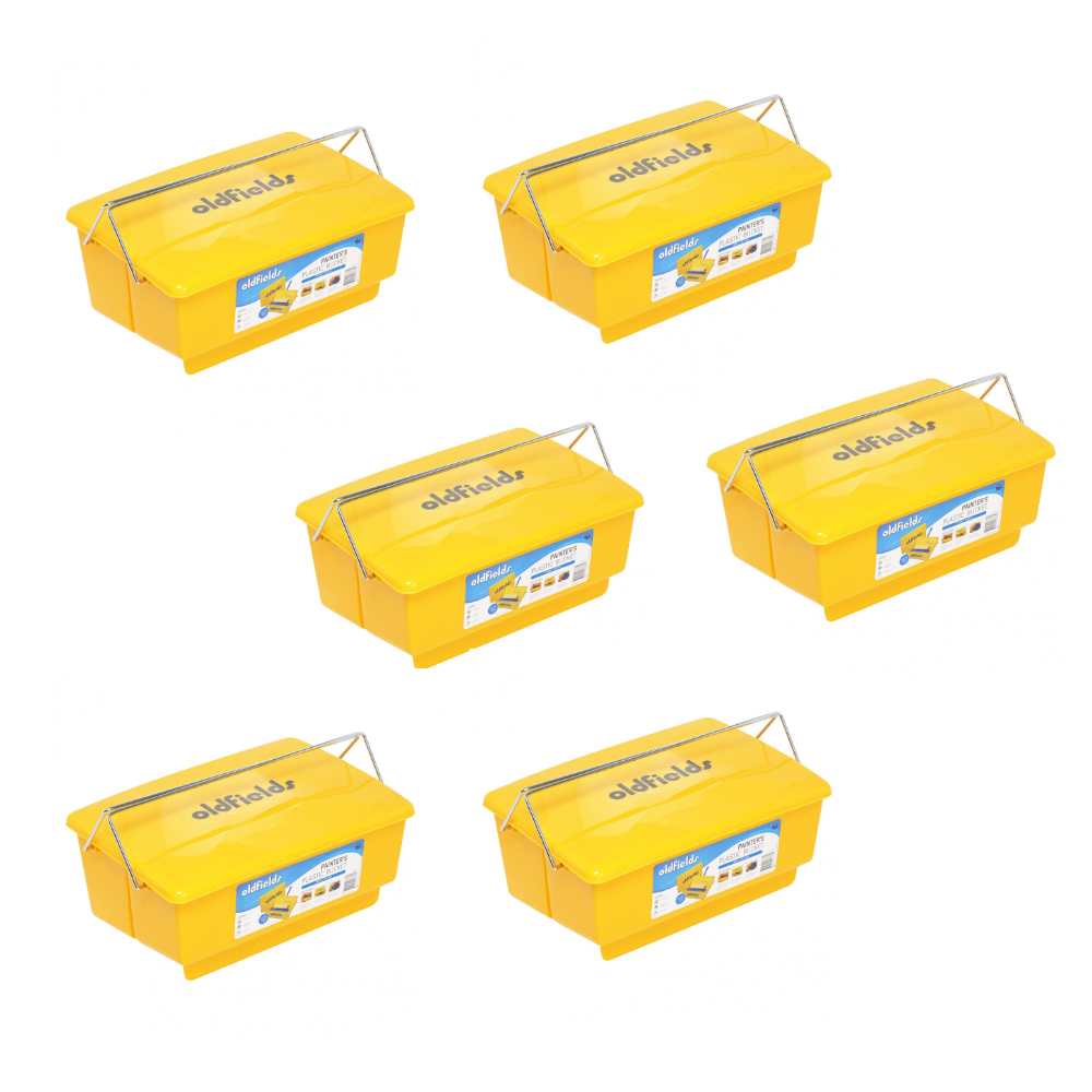 Oldfields 440mm Strong Plastic Bucket with Lid (6 buckets)