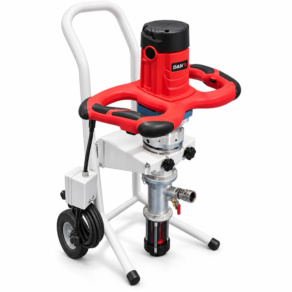 DAN'S Putty & Plaster Texture Pump - Auger System - Up to 2mm Grain | Trolley Option