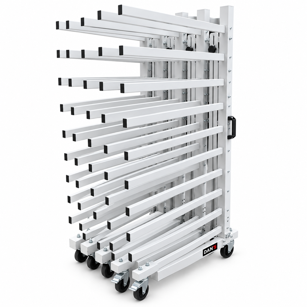 DAN’S Heavy-Duty Mobile Paint Drying Rack Trolley – 1000kg