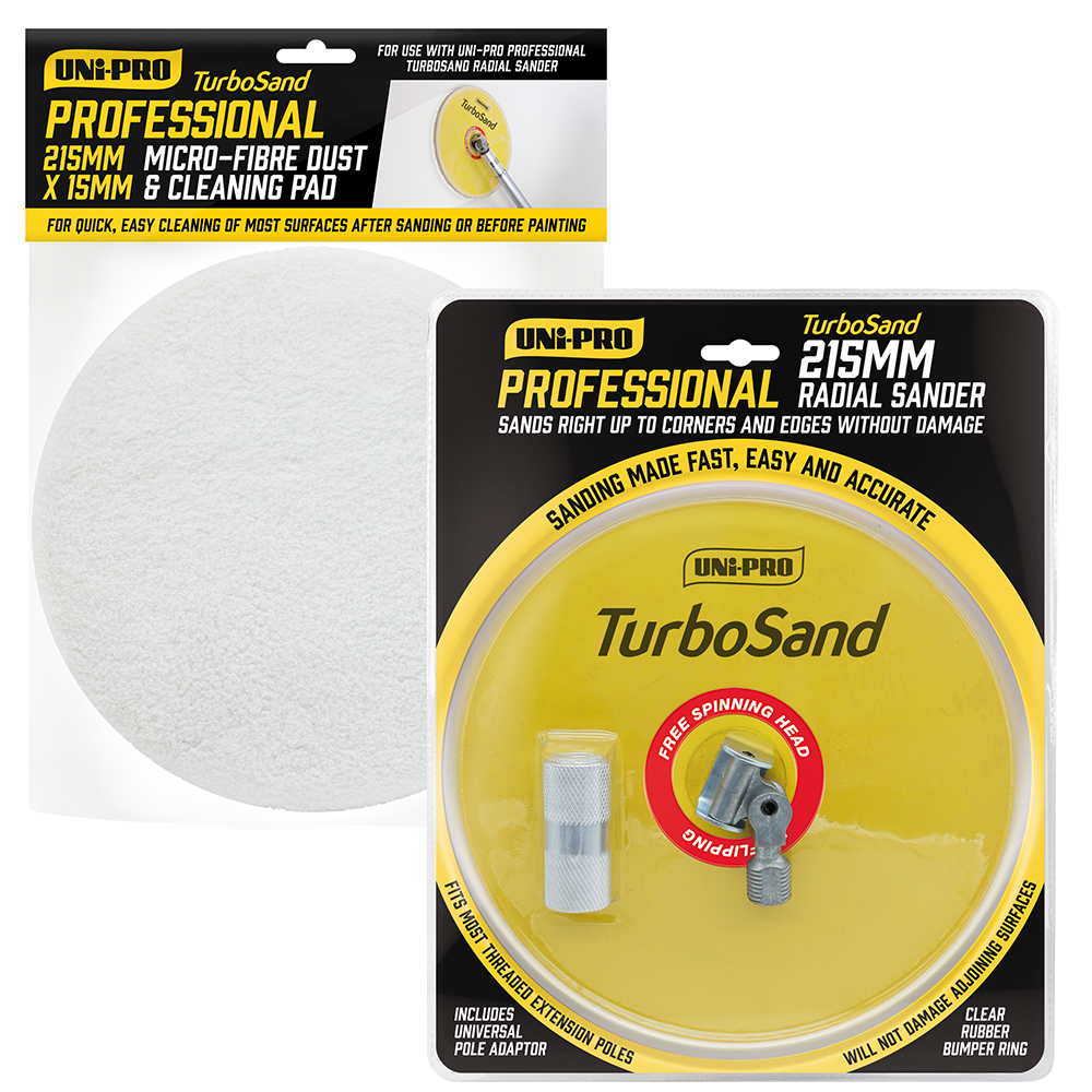 Uni-Pro Professional TurboSand Circular Pole Sander and Microfibre Cleaning Pad - Special