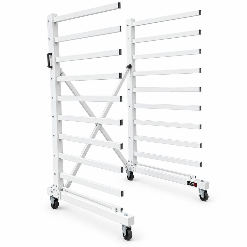 DAN’S Heavy-Duty Mobile Paint Drying Rack Trolley – 1000kg
