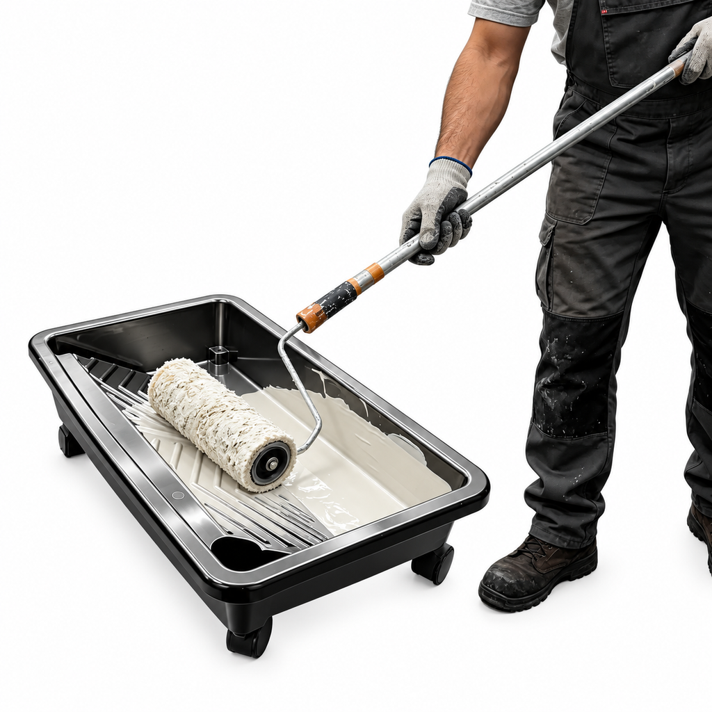 PaintAccess Heavy Duty 550mm Roller Paint Tray with Wheels Deep Well