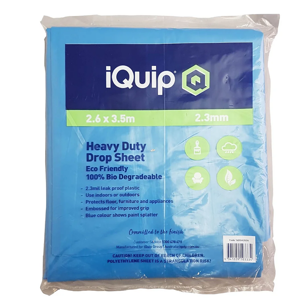 iQuip Biodegradable Plastic Heavy Duty Drop Sheet