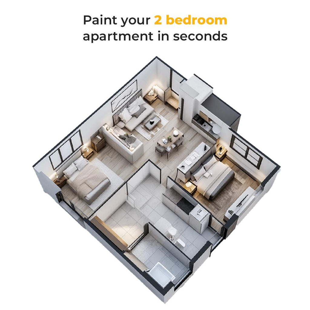 Dan's Sprayer & Paint DIY Kit for a 2-Bedroom Apartment (70 m²)