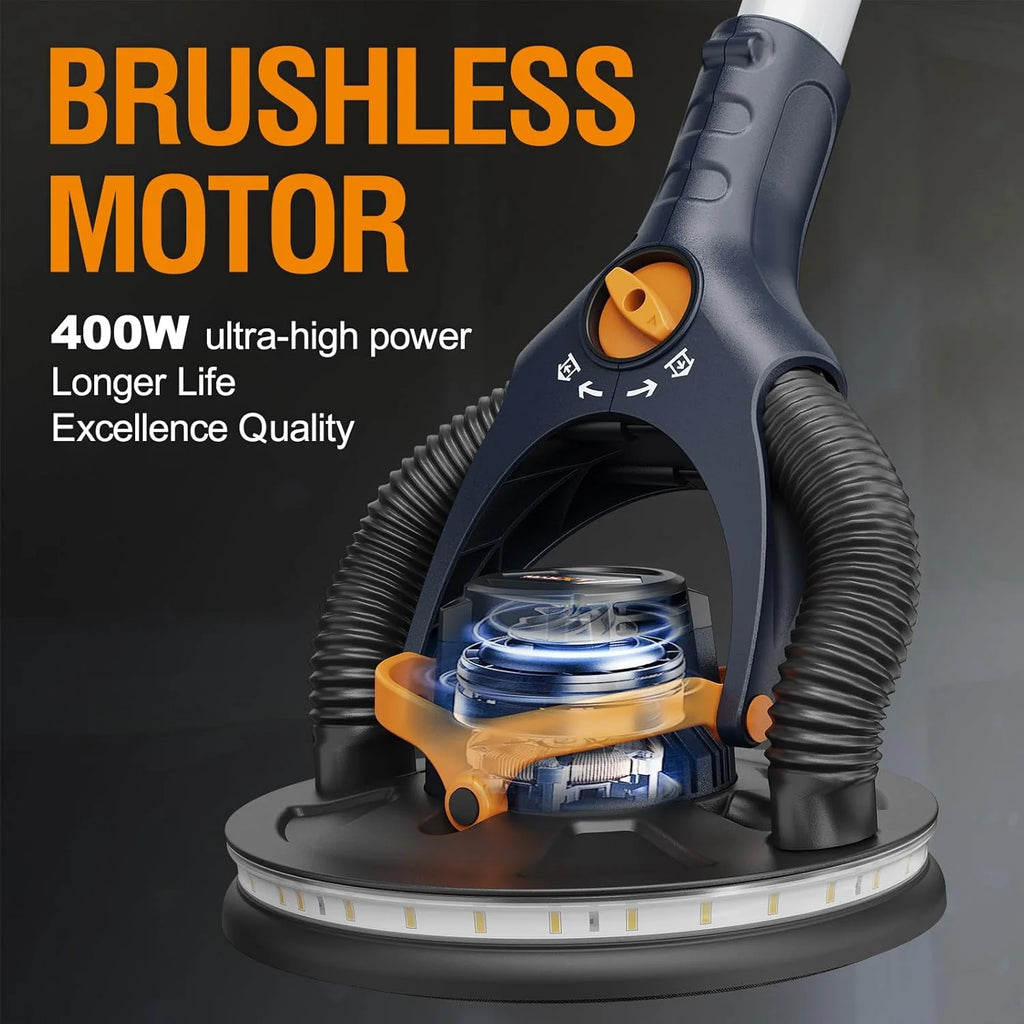 MaxXT 4mm Random Orbital Drywall Sander, 350W brush less motor, dual-mode vacuuming for more efficient