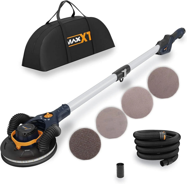 MaxXT 4mm Random Orbital Drywall Sander, 350W brush less motor, dual-mode vacuuming for more efficient
