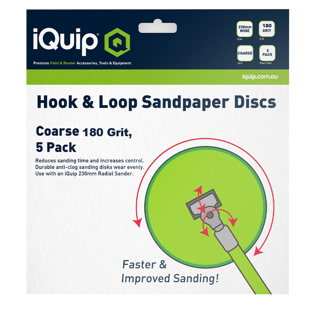 iQuip Radius Sandpaper 5pk Range