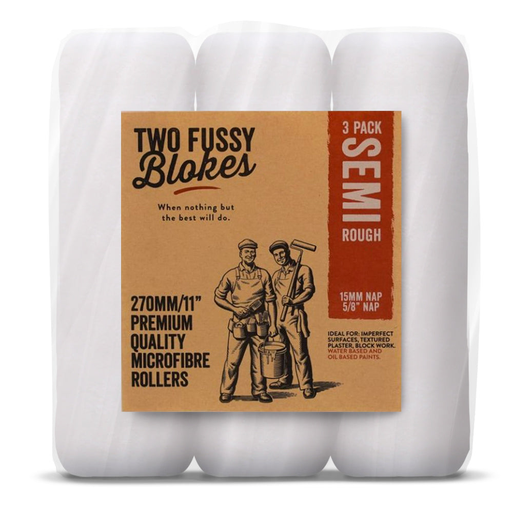TWO FUSSY BLOKES 270mm Microfibre Paint Roller 15mm Nap