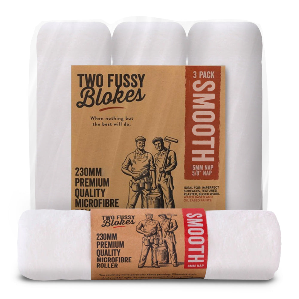 TWO FUSSY BLOKES 230mm Microfibre Paint Roller 5mm Nap