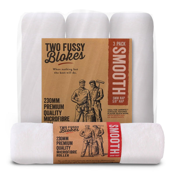 TWO FUSSY BLOKES 230mm Microfibre Paint Roller 5mm Nap
