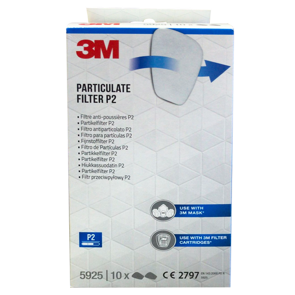 3M 5925 P2 Particulate Filters 10 Pairs