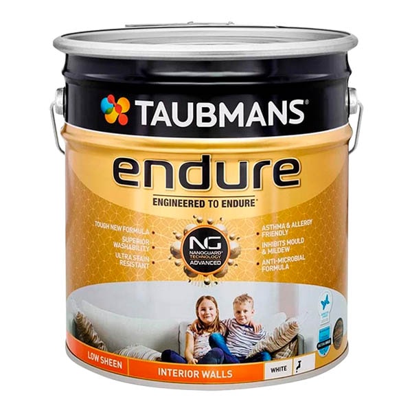 Taubmans Endure Low Sheen - 10L - Interior Wall Paint  124200/10L