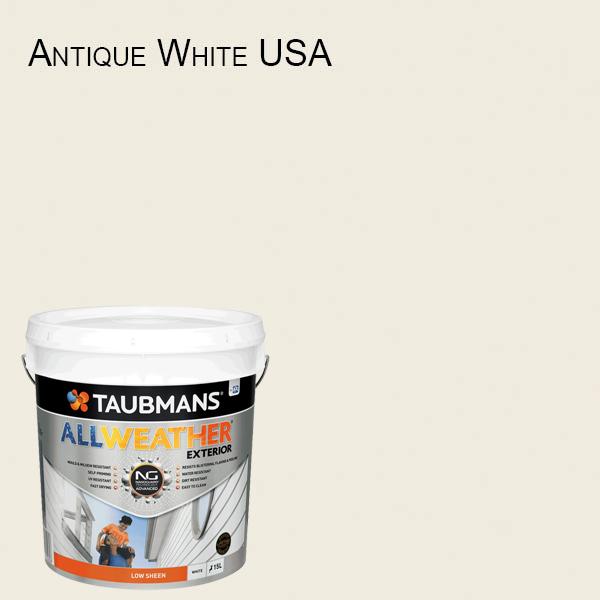 Taubmans All Weather Low Sheen - 10L - White Exterior Paint Self Priming  187200/10L