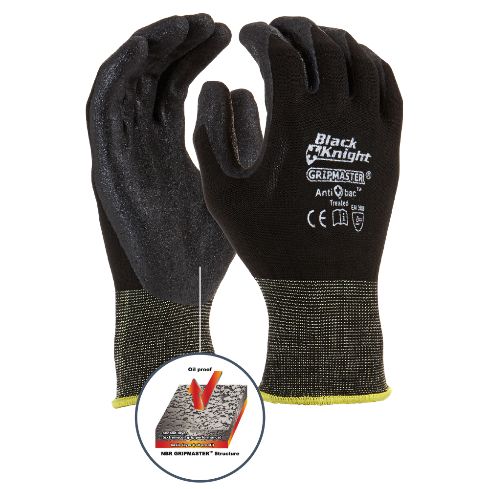 Maxisafe Black Knight Gripmaster Coated Glove