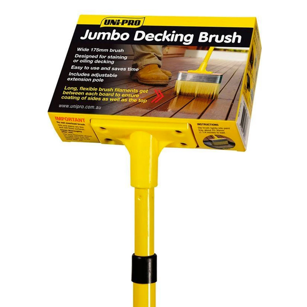 Flood Spa-N-Deck 10L and Uni-Pro Jumbo 175mm Decking Brush with Pole - Combo Deal