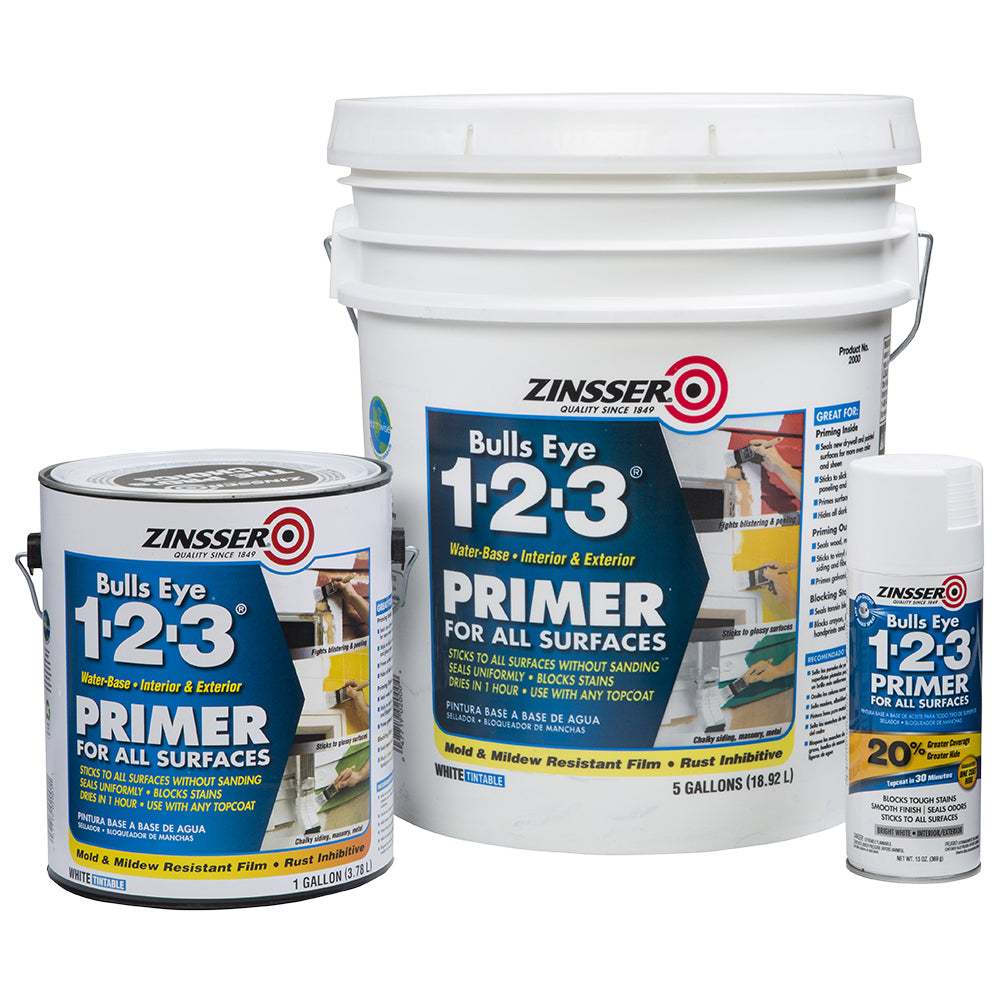 Zinsser Bulls Eye 1-2-3 Undercoat Primer-Sealer Stain Killer Range