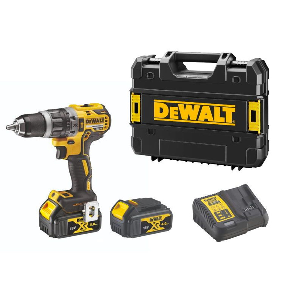 DeWalt 18V XR Brushless 2 Speed Hammer Drill Driver Kit - 4.0Ah - DEWDCD796M2-XE