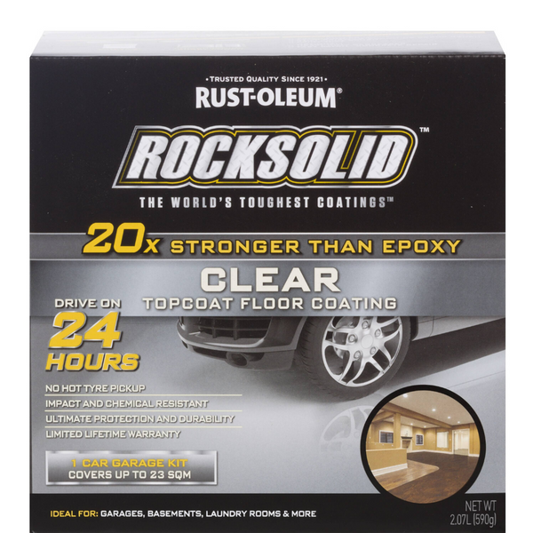 Rust-Oleum Rocksolid Garage Floor Coating Kit - Clear top coat