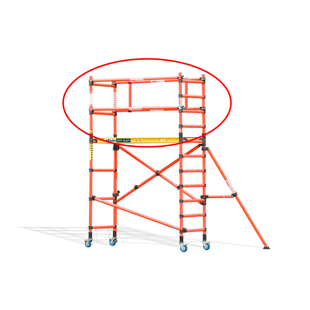 Oldfields Fibreglass Scaffold Guardrail Extension Pack 1.9m