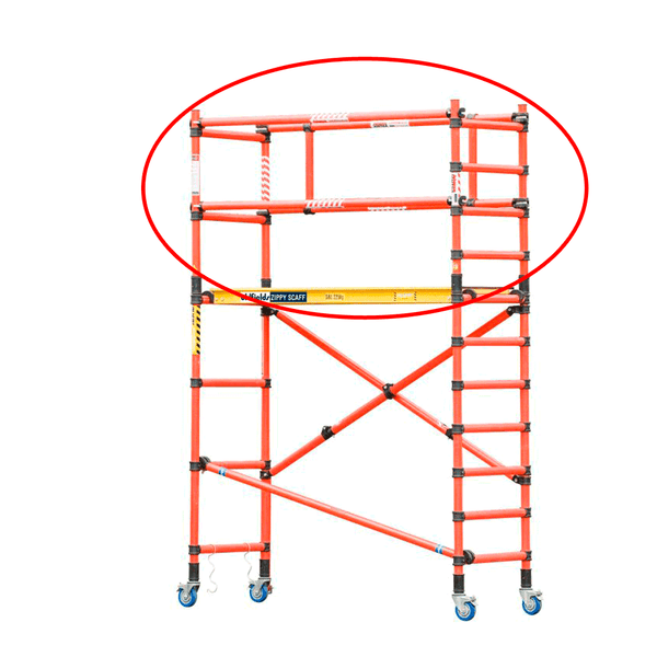 Oldfields Fibreglass Scaffold Guardrail Extension Pack 1.9m