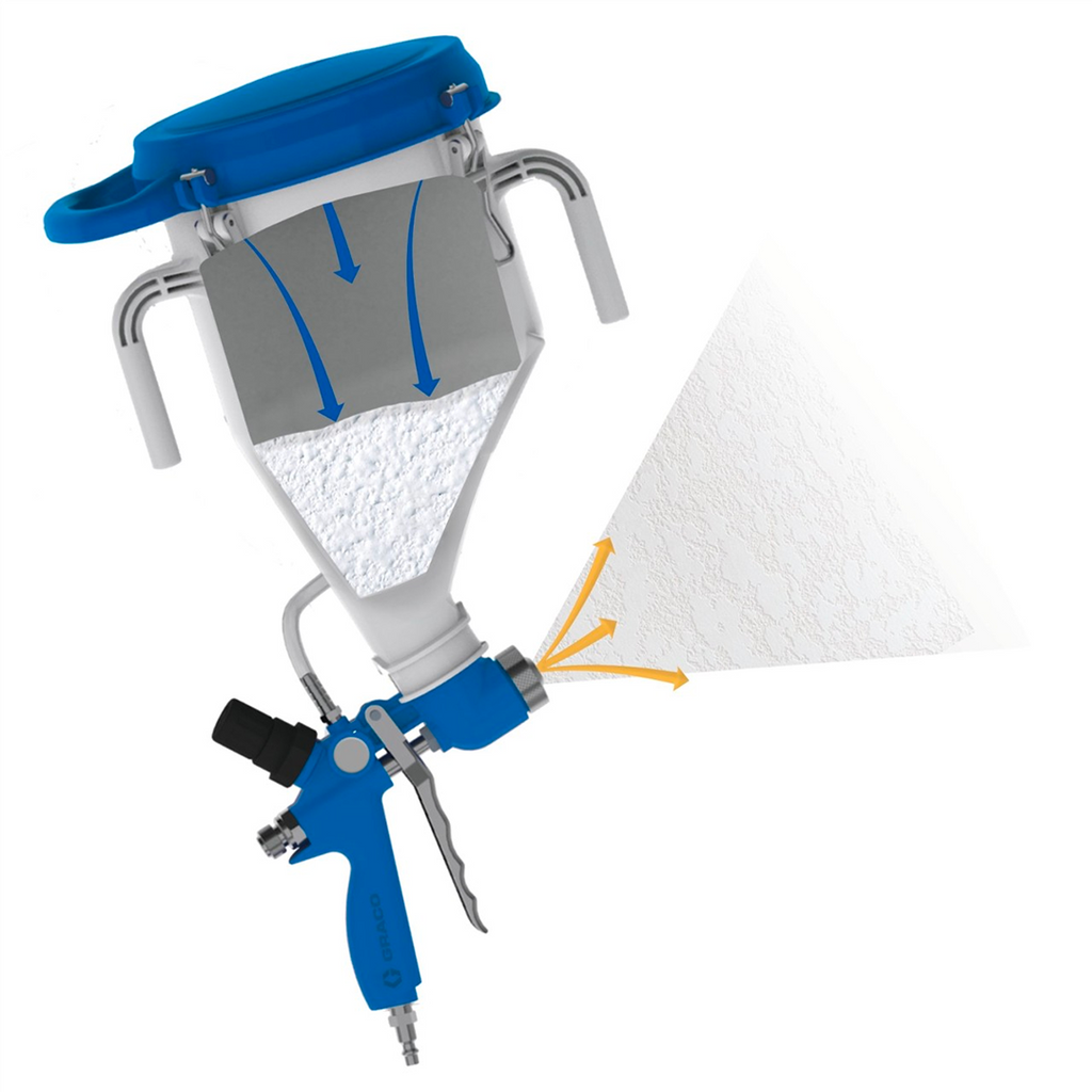 GRACO FastFinish Pressure-Boosted Hopper Gun 25D496