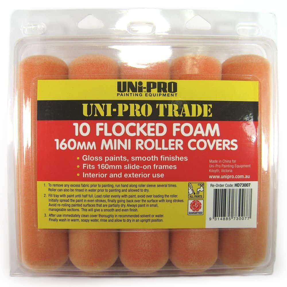 Uni-Pro Flocked Foam Roller Covers 10 Pack 160mm