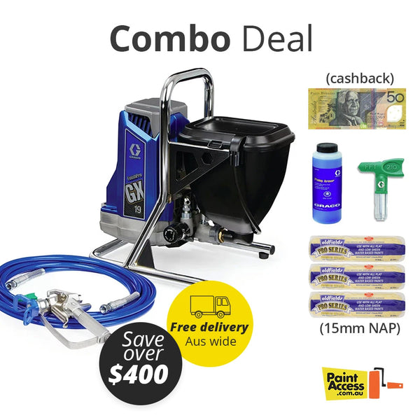 GX 19 Graco FinishPro Paint Sprayer 17H223  - Combo With Cash Back