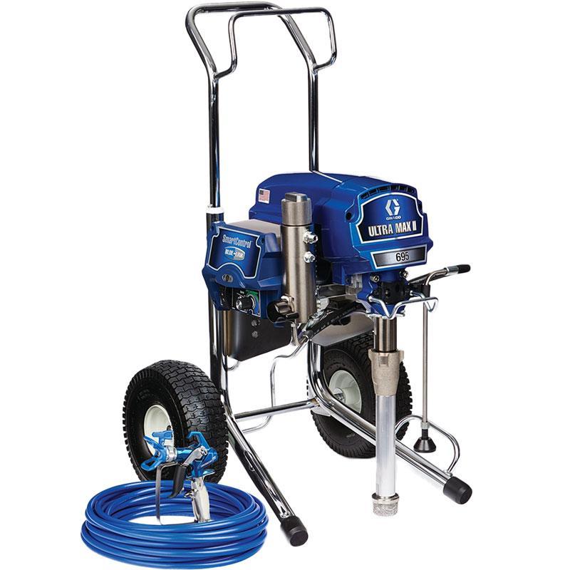 Graco Ultra Max II 695 Standard Electric Airless Sprayer - Hi-Boy/Lo-Boy Cart With Bonus