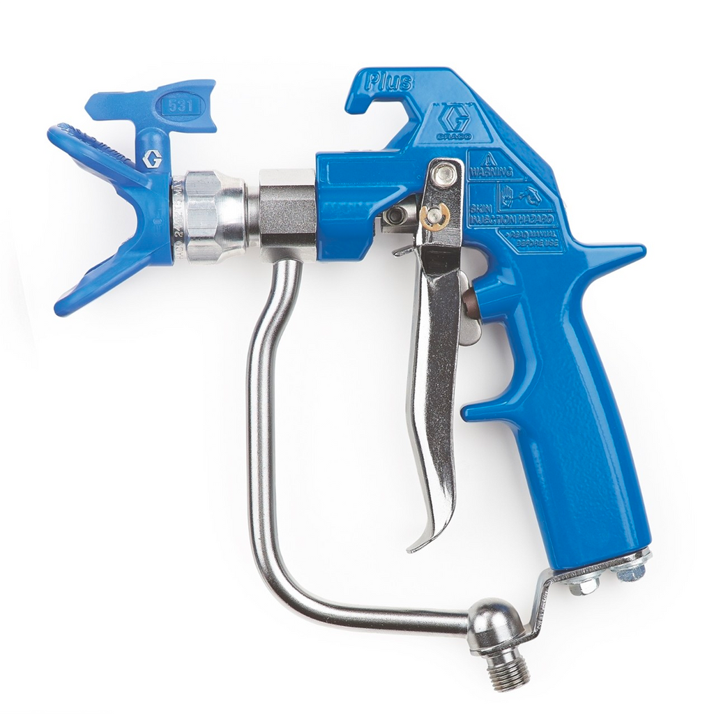 GRACO Heavy-Duty Blue Texture Airless Spray Gun, 4-Finger Trigger, RAC X (241705)