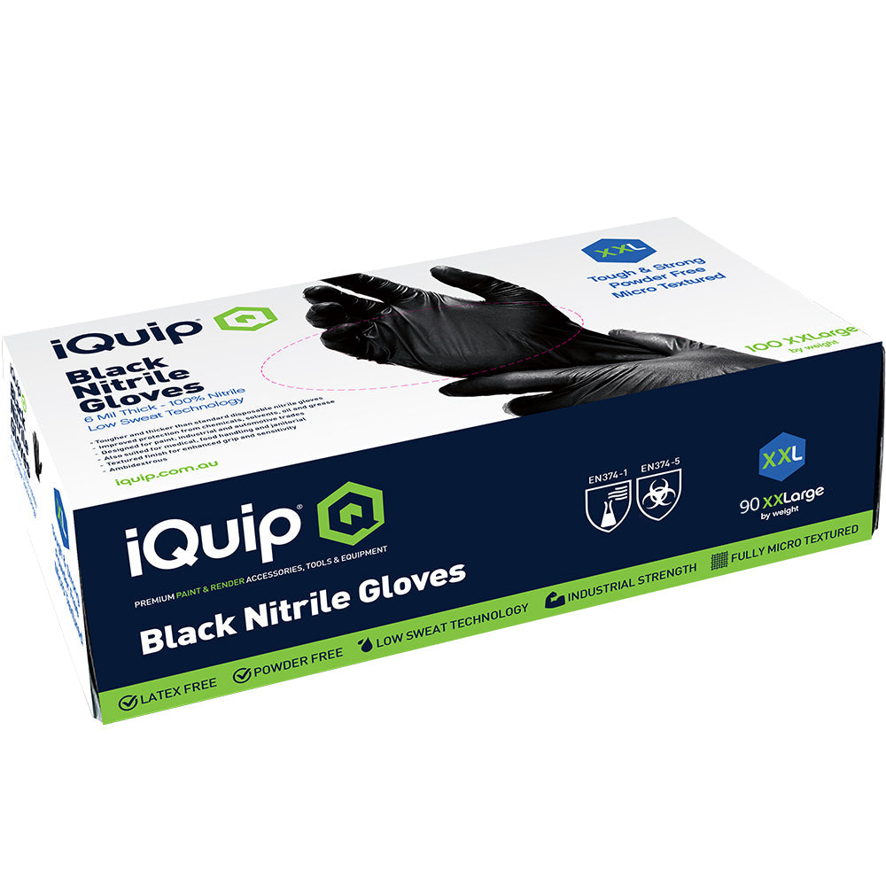 iQuip Black Nitrile Gloves