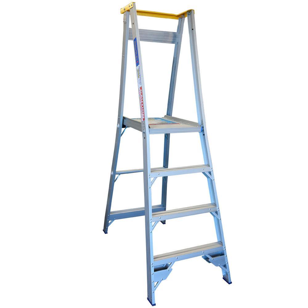 INDALEX 4-Step 2.1m/1.2m 150kg Pro Series Aluminium Platform Ladder