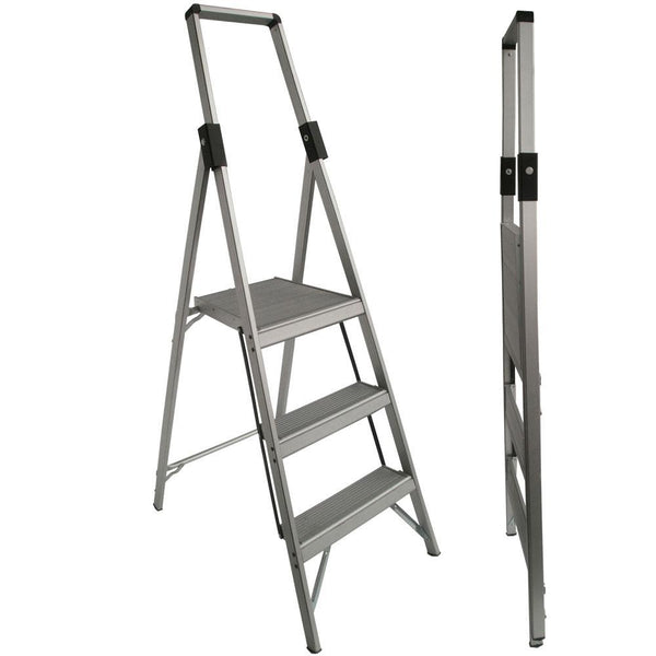 INDALEX 3-Step 1.8m/0.9m 120kg Tradesman Aluminium Slimline Platform Ladder