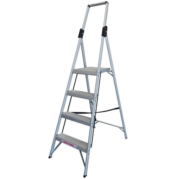 INDALEX 4-Step 2.1m/1.2m 120kg Tradesman Aluminium Slimline Platform Ladder